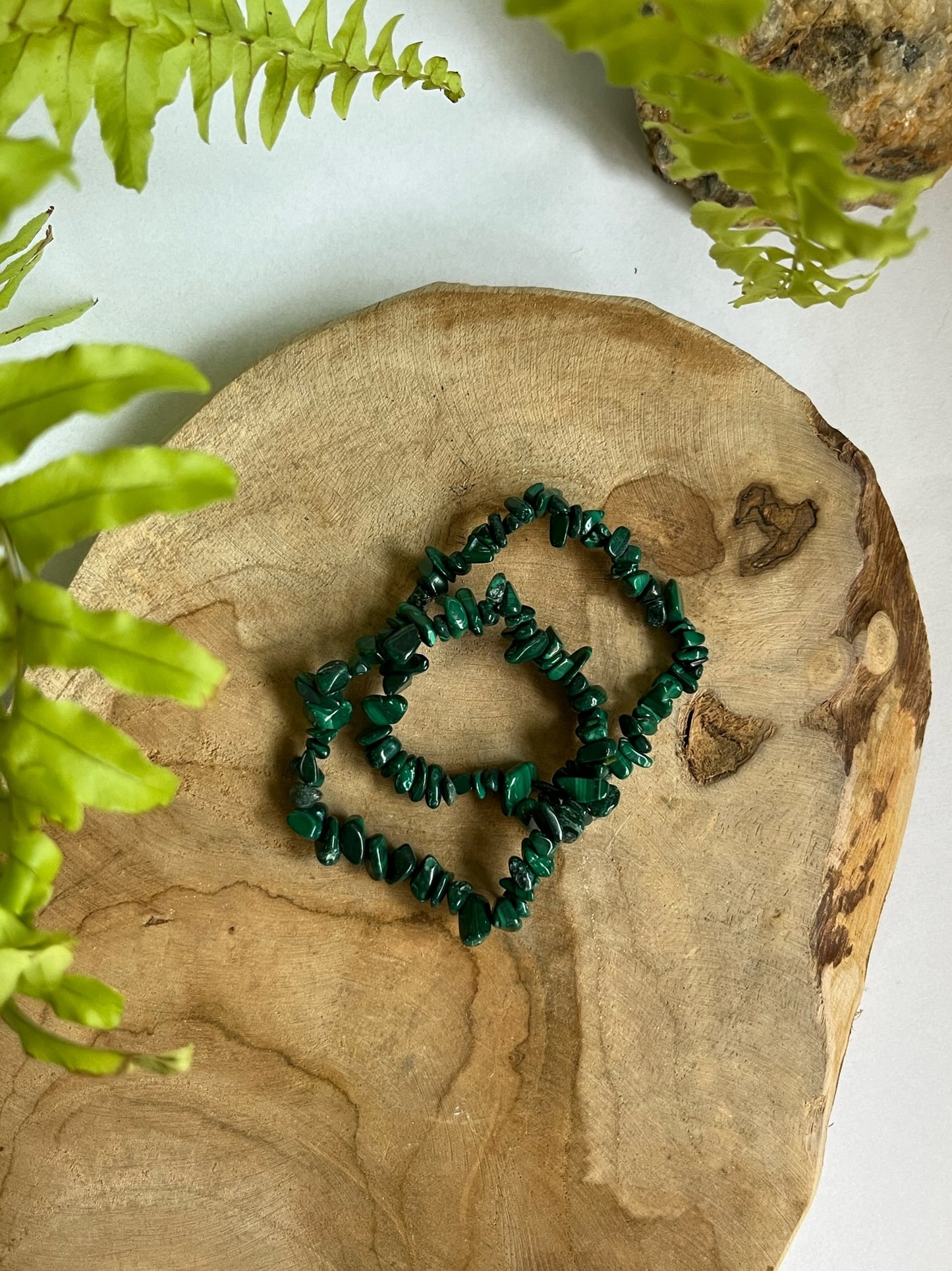 Split armband malachiet