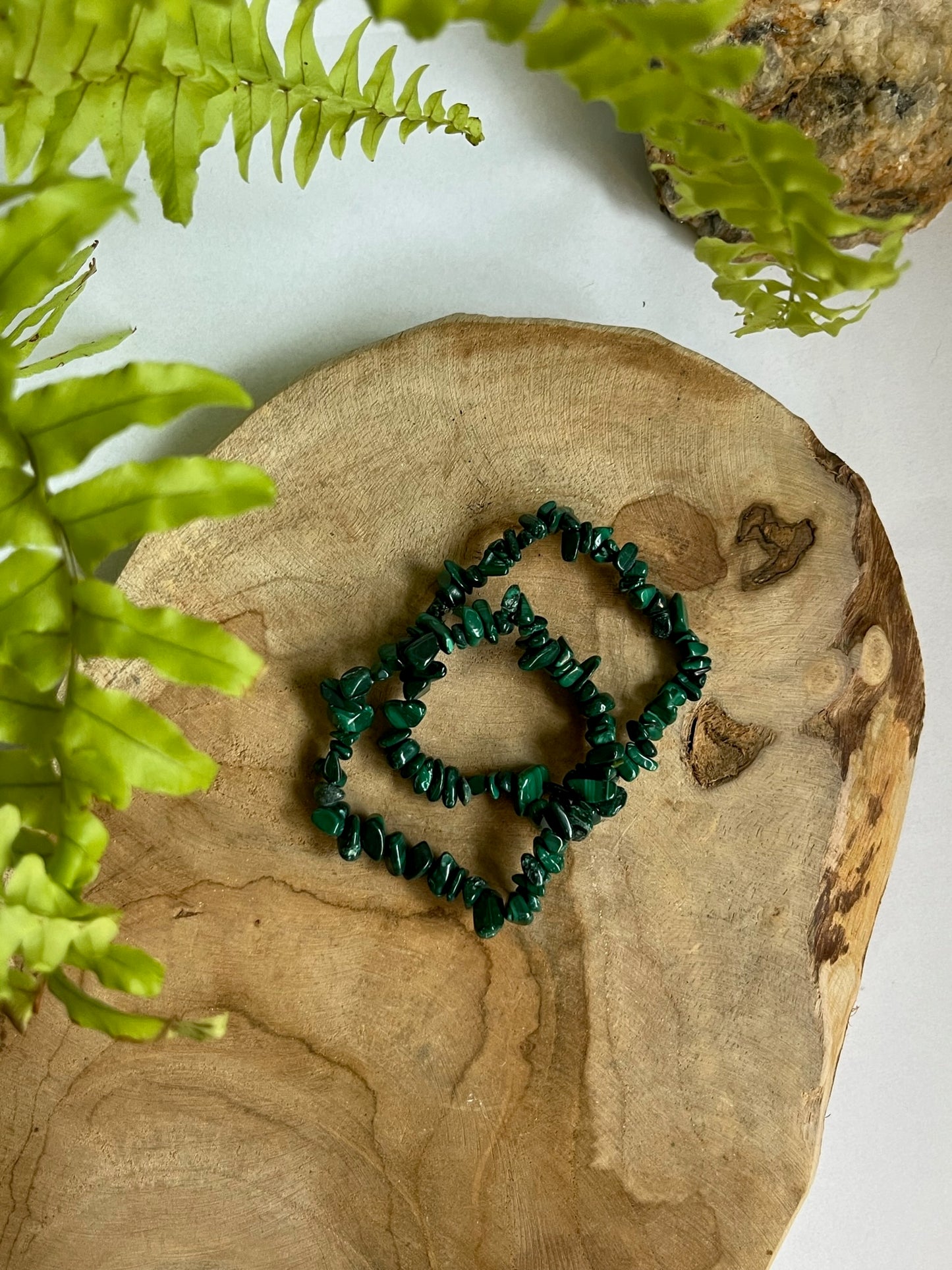 Split armband malachiet
