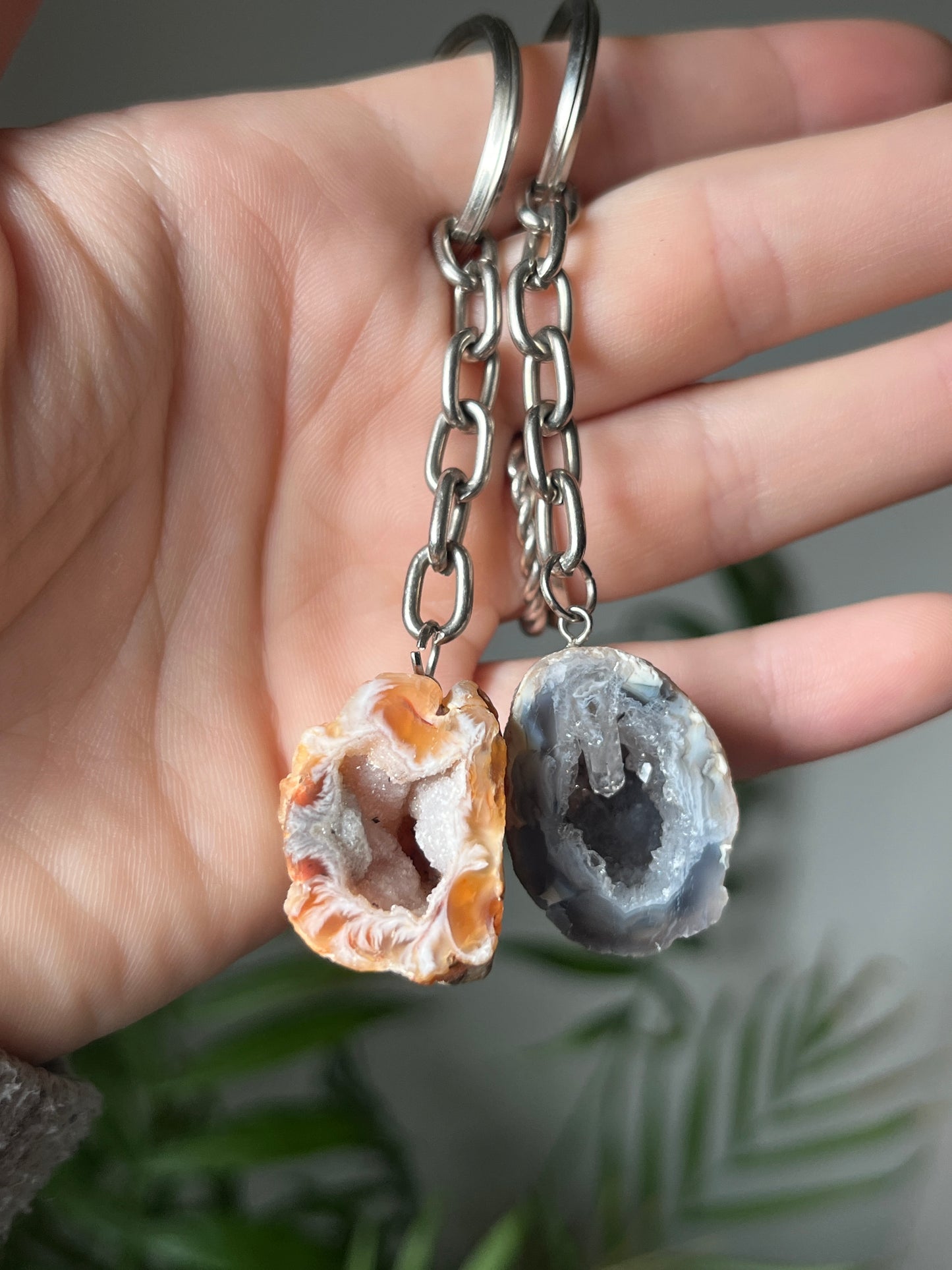 Geode sleutelhanger