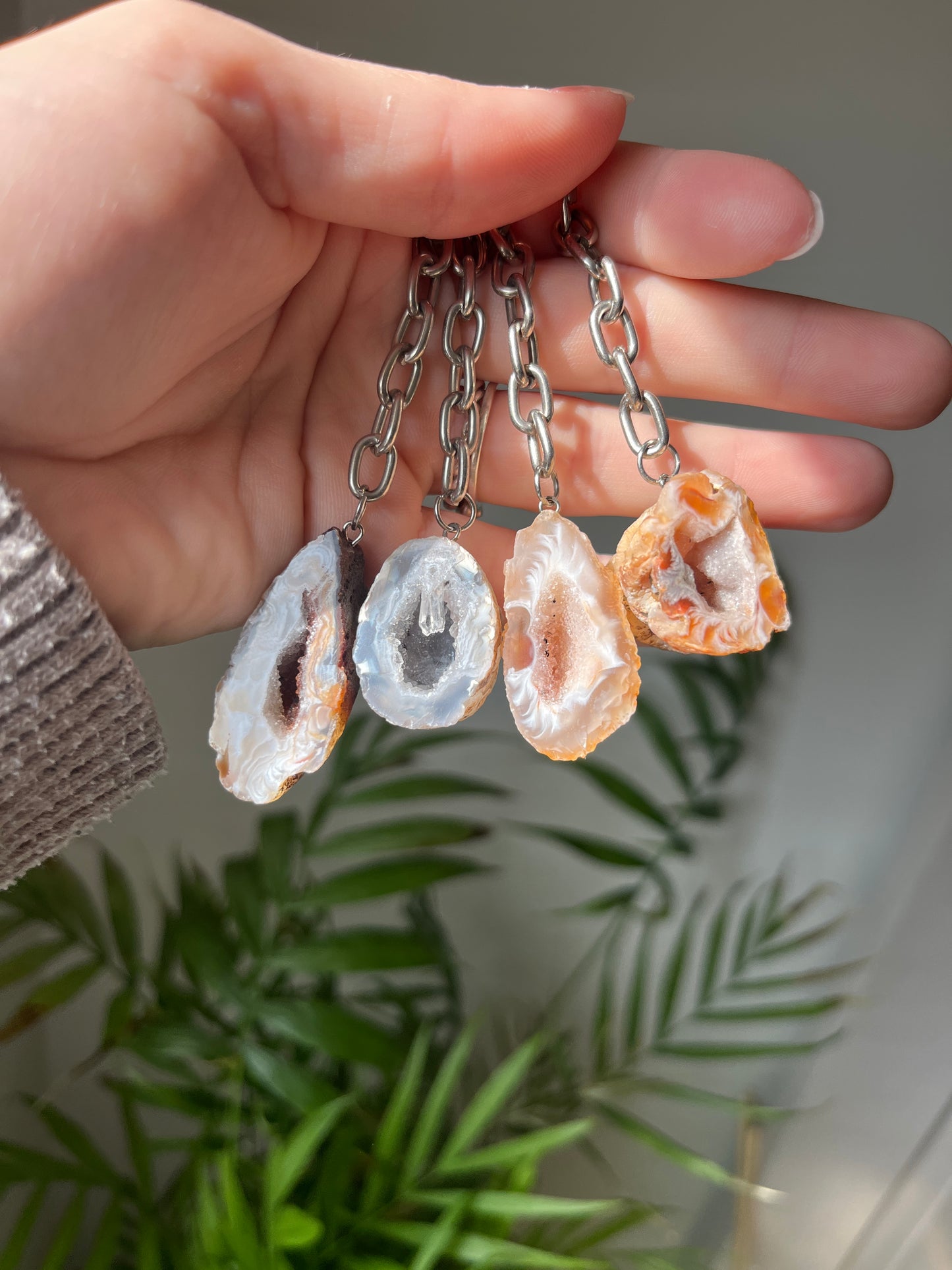 Geode sleutelhanger