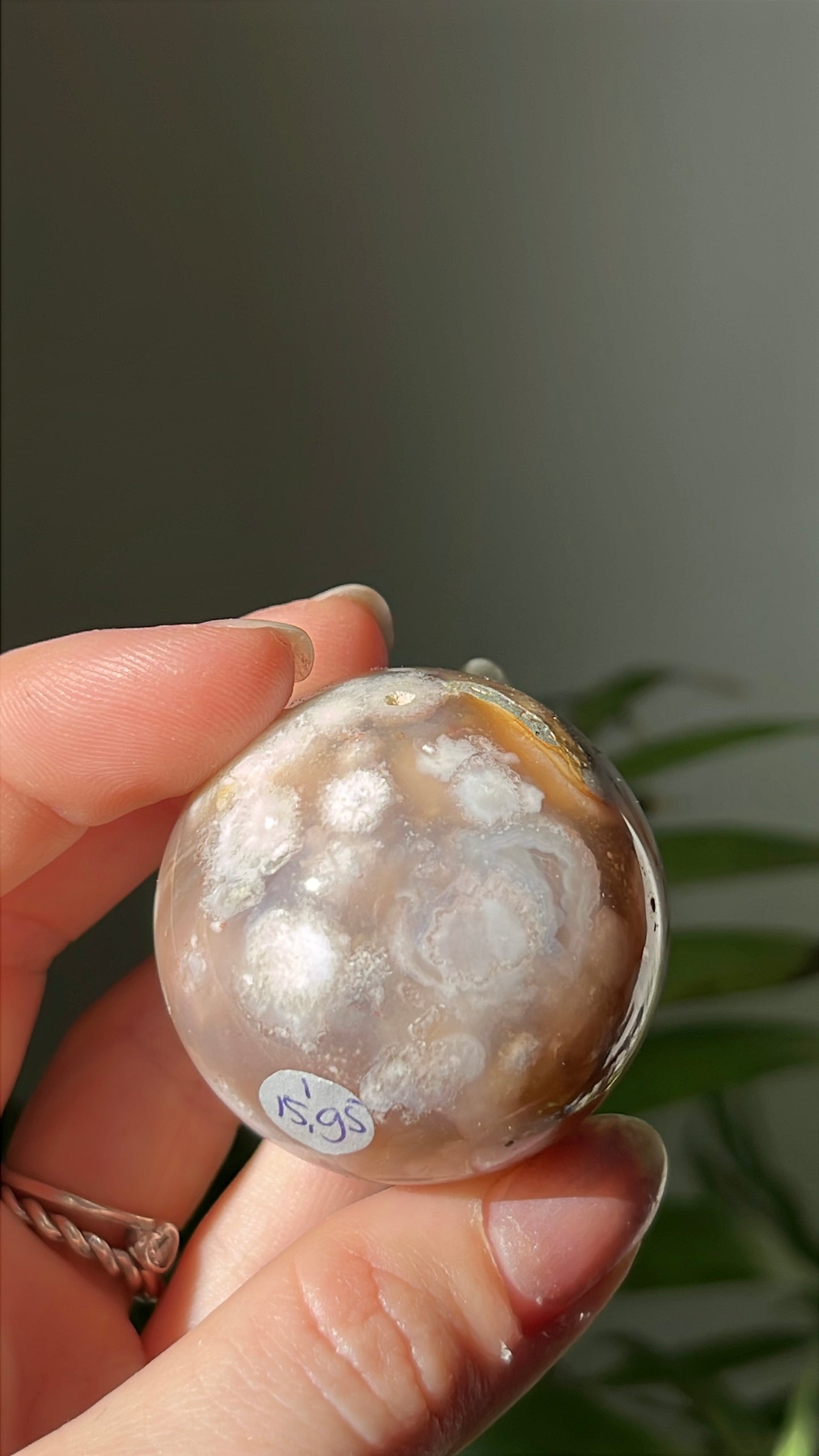 Bloem agaat bol #1