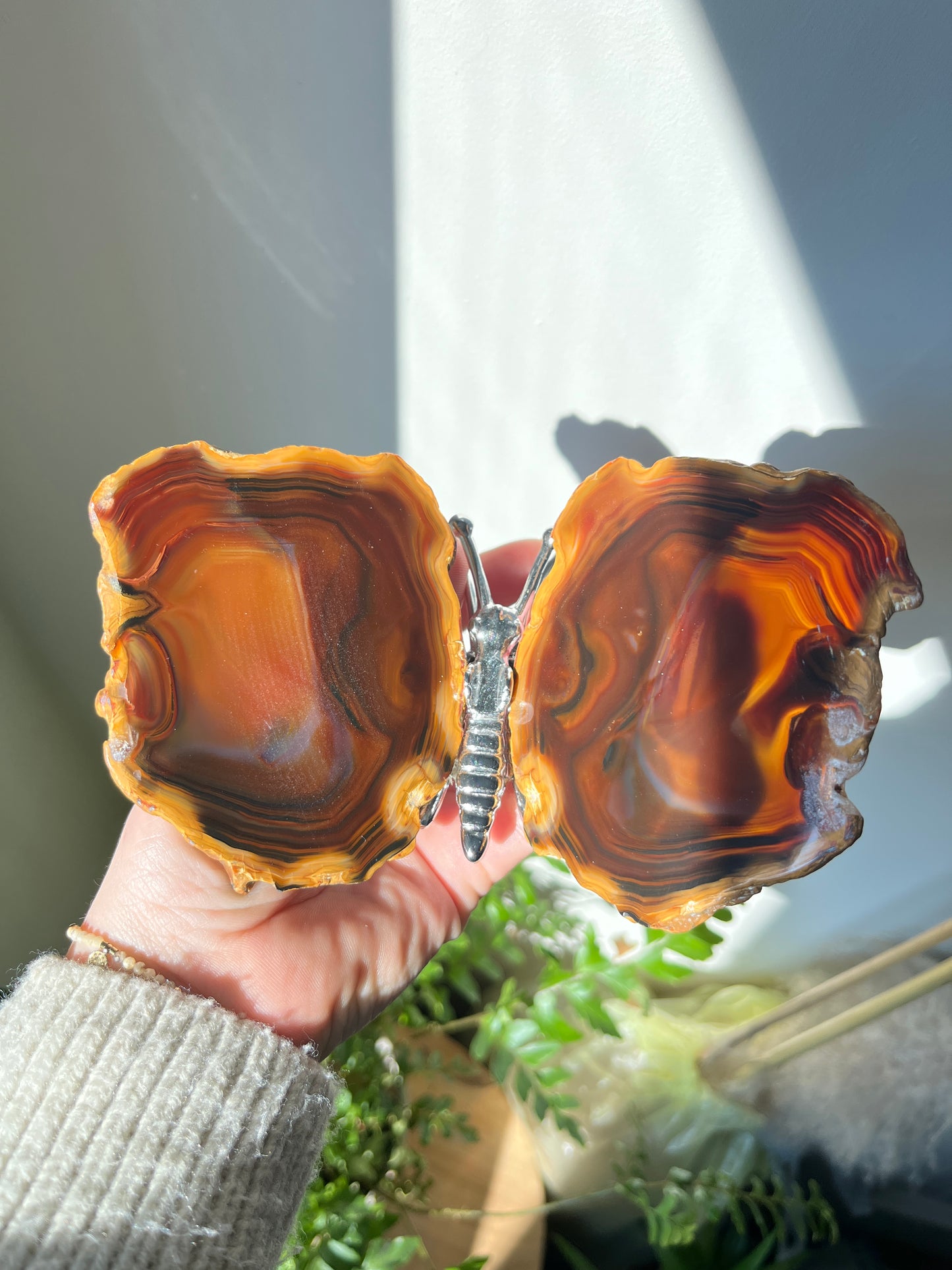 Vlinder agaat Zilver 01