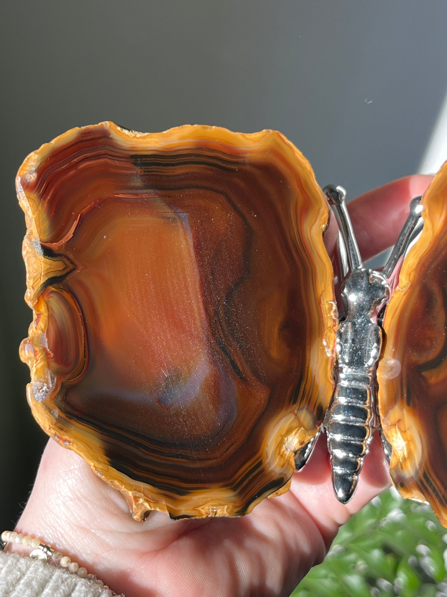 Vlinder agaat Zilver 01