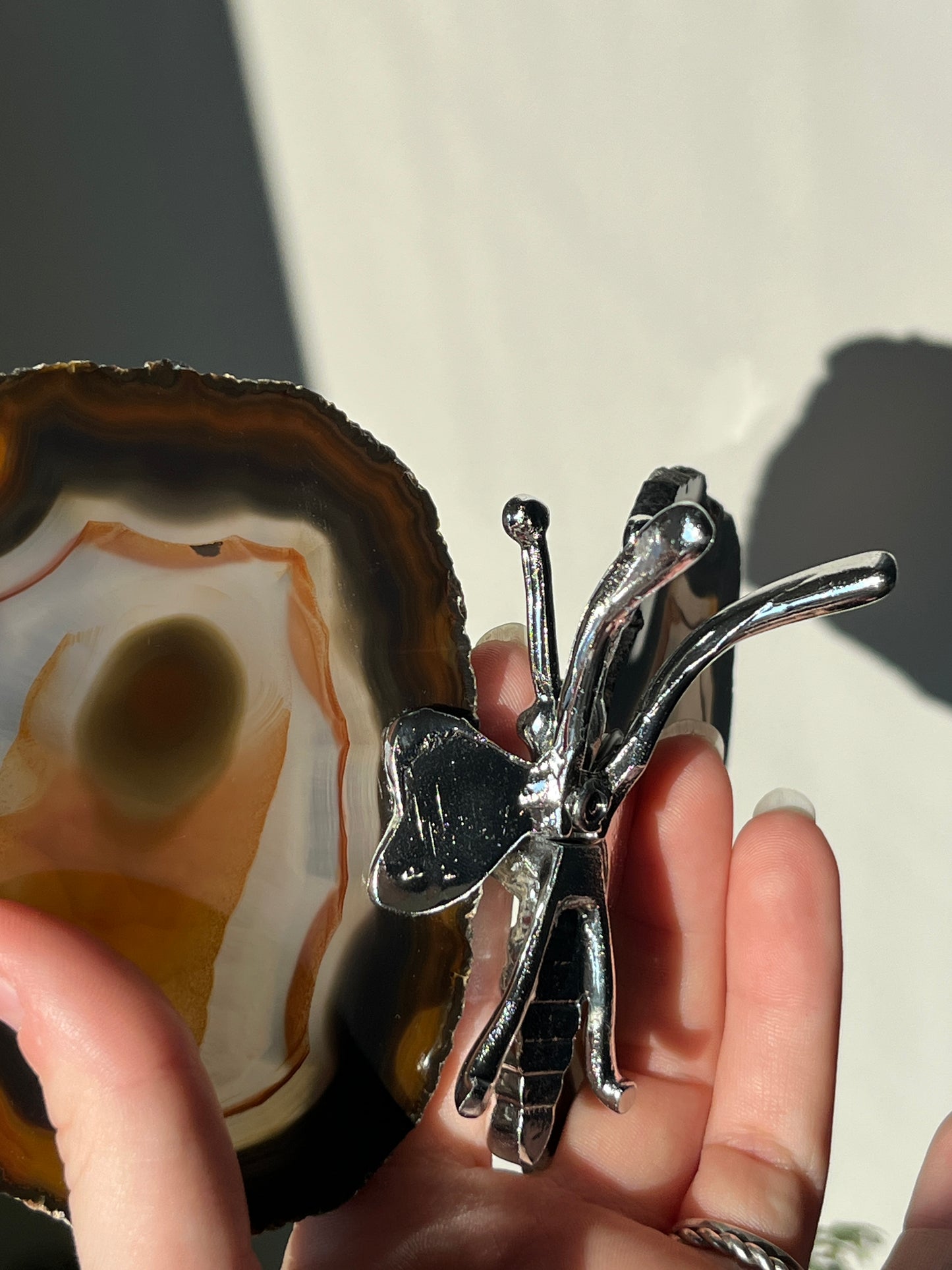 Vlinder agaat Zilver 02