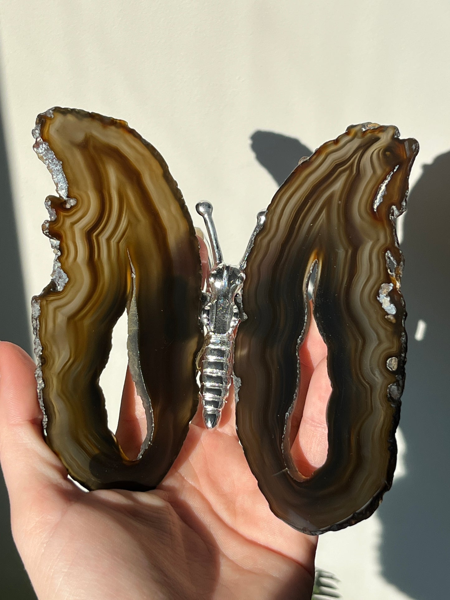 Vlinder agaat Zilver 03