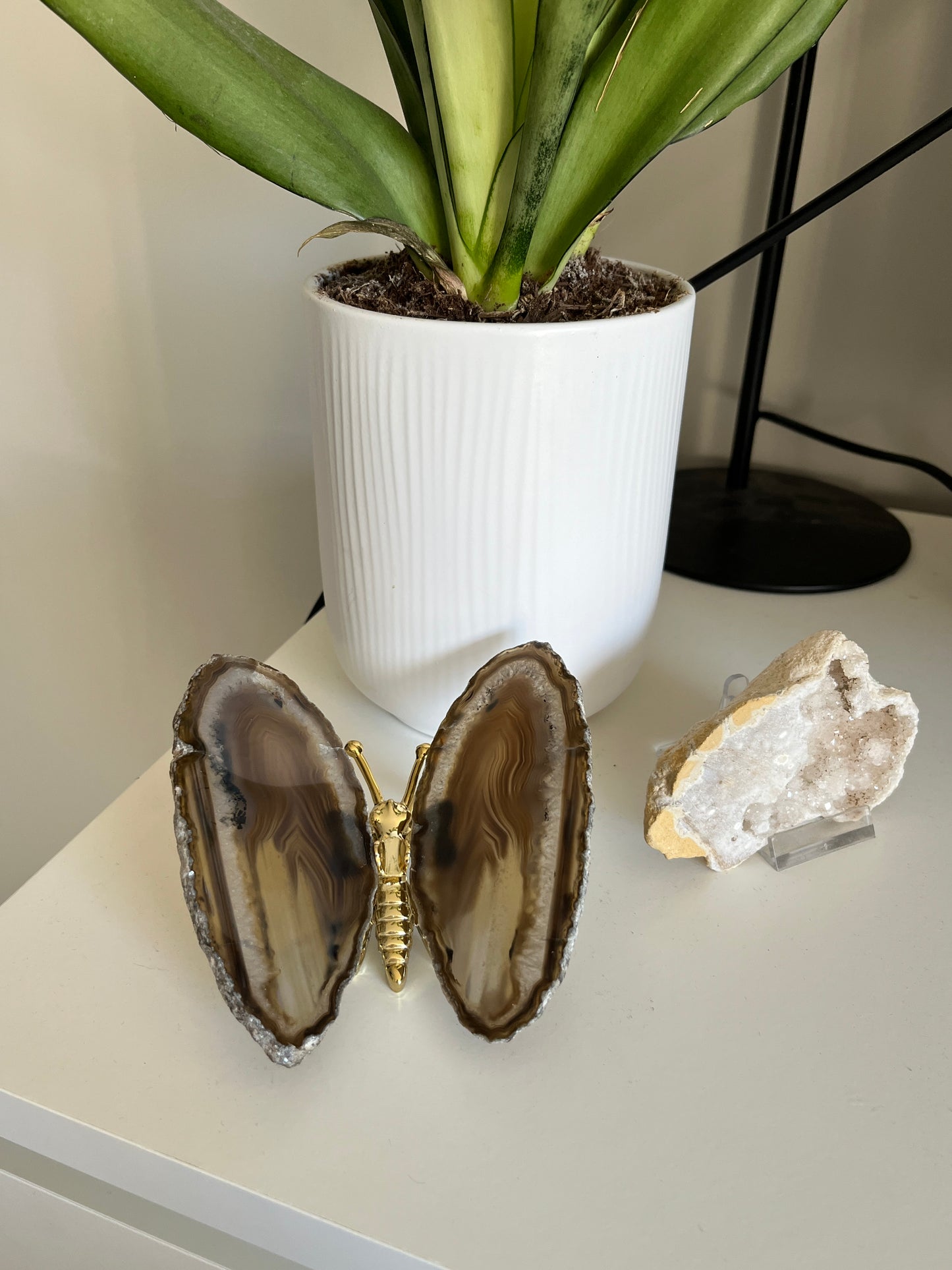 Vlinder agaat goud 01