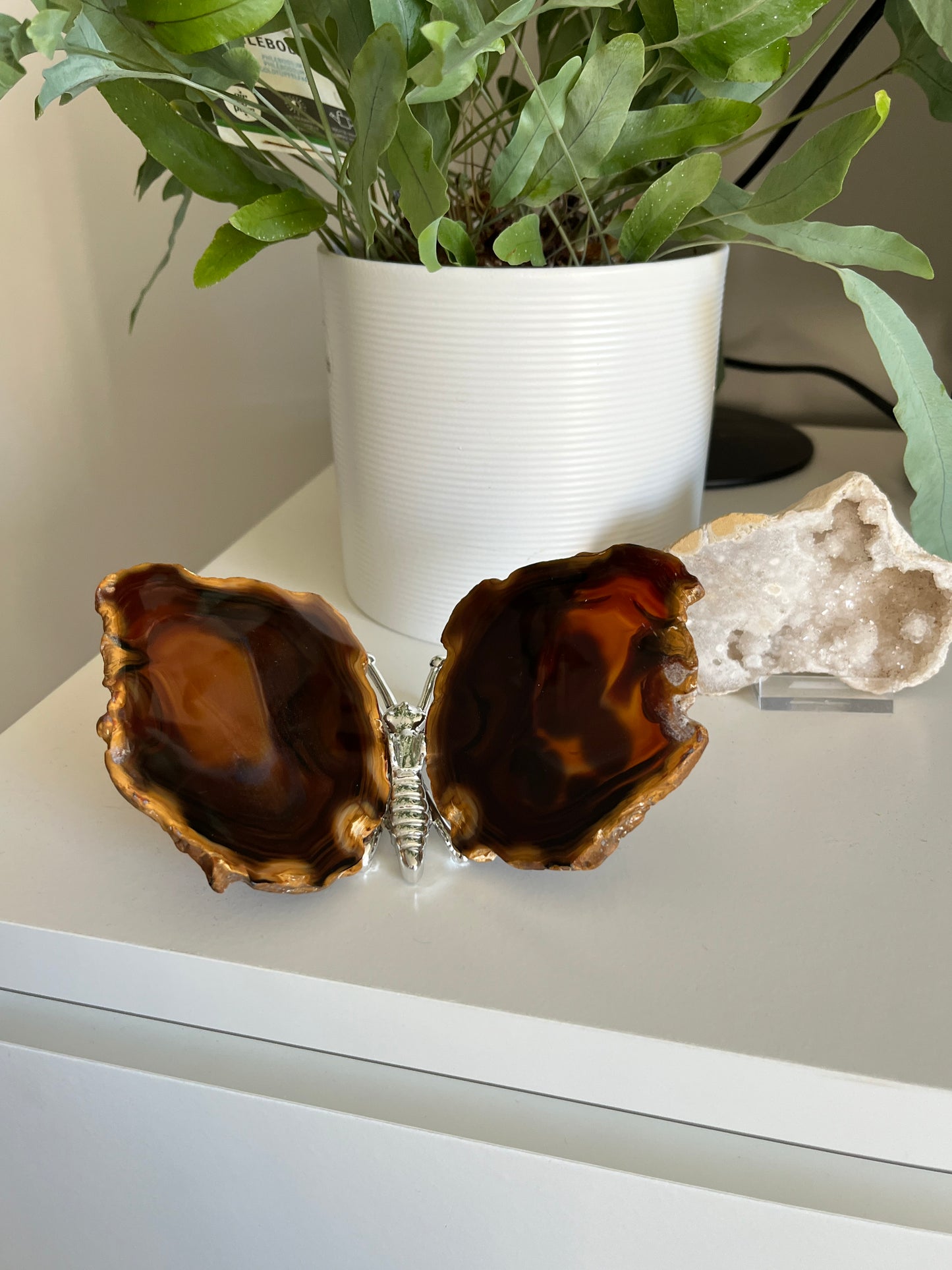 Vlinder agaat Zilver 01