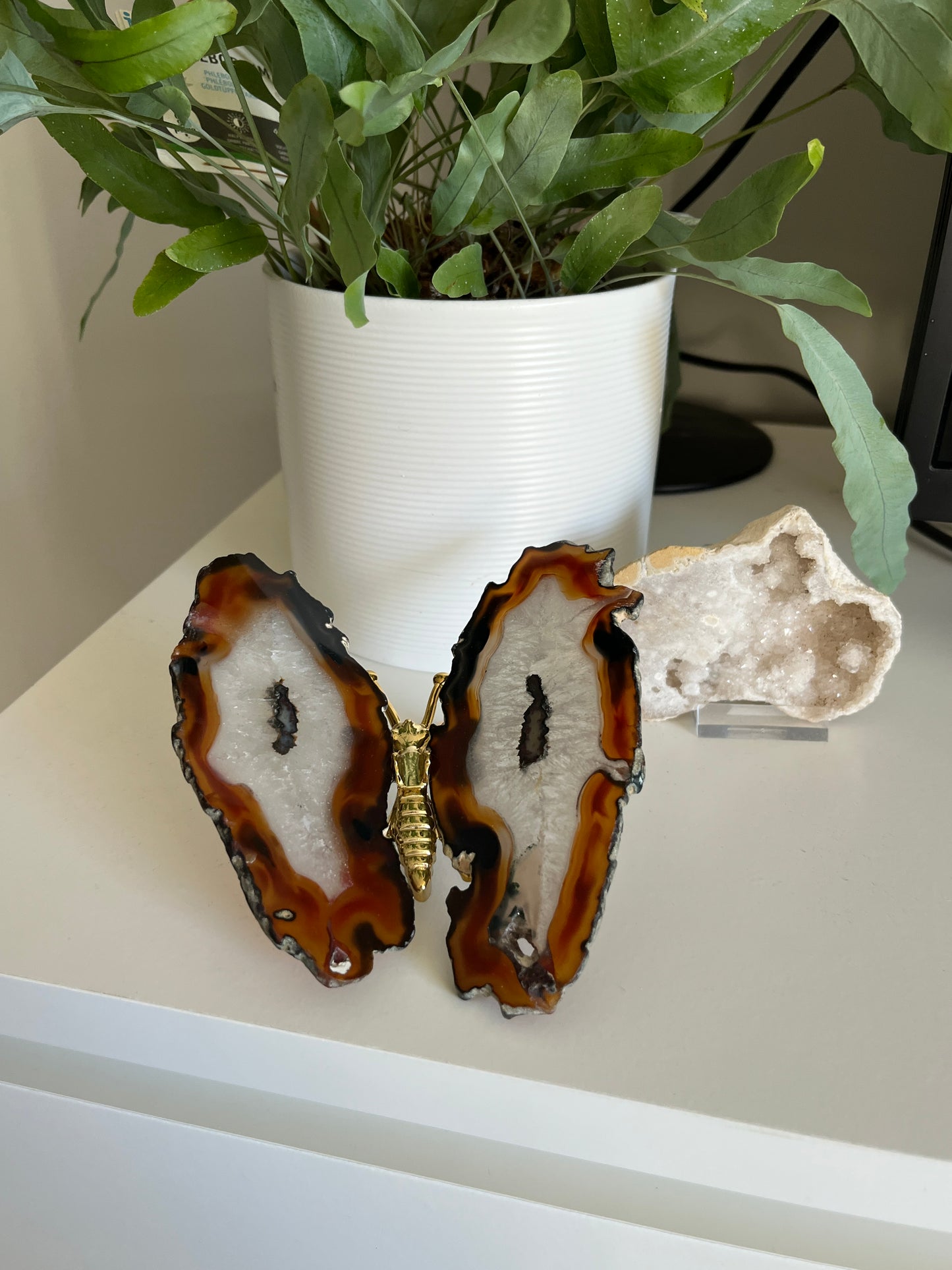 Vlinder agaat goud 02