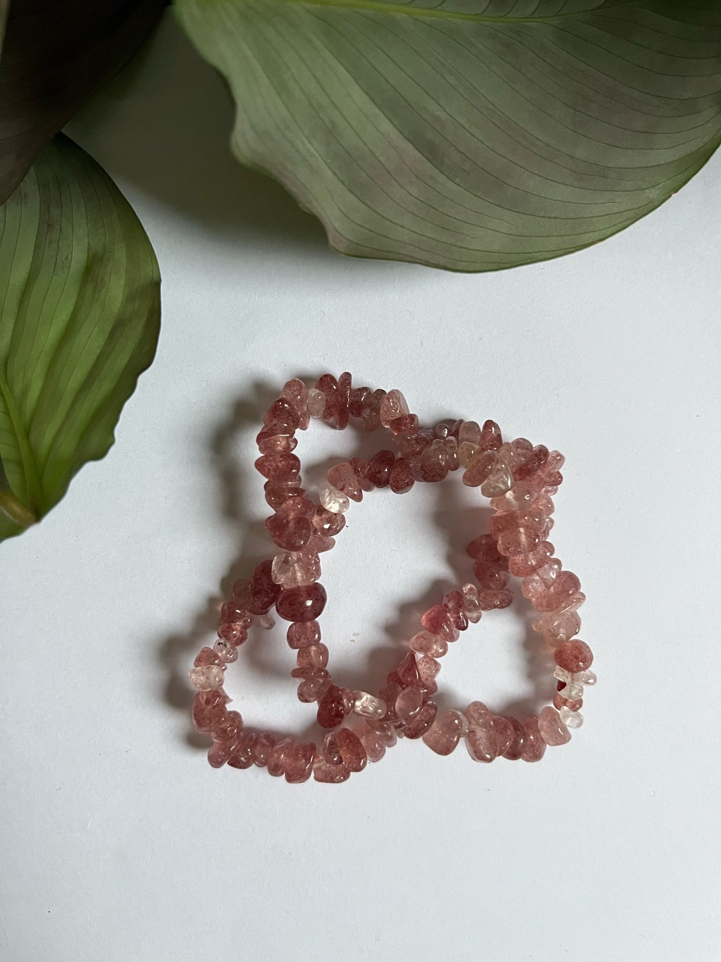 Split armband Aardbei kwarts