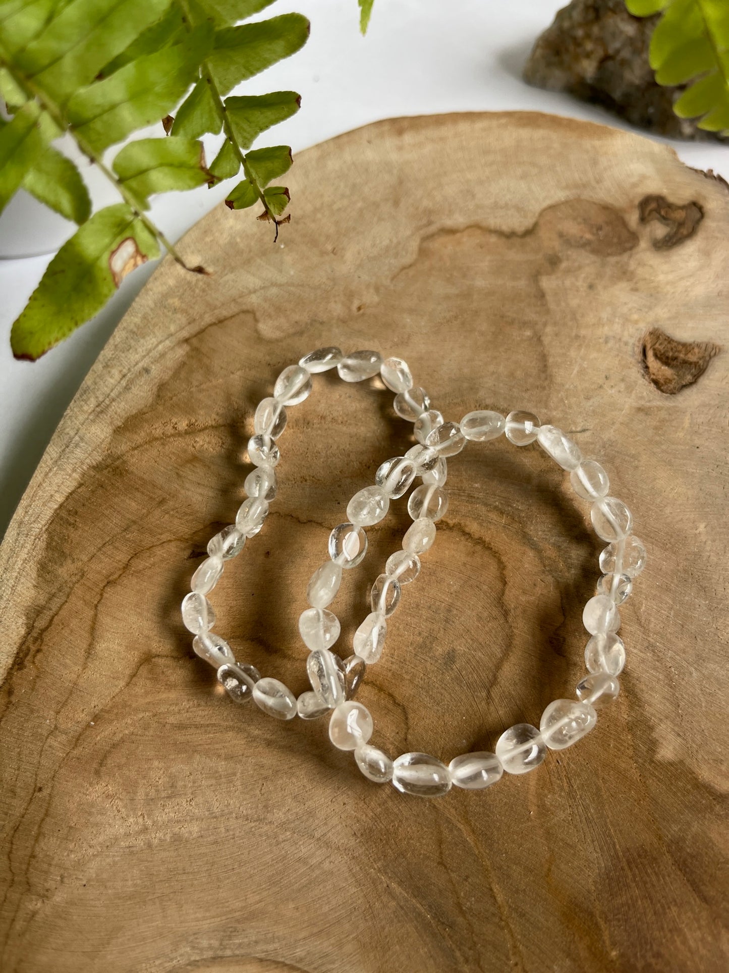 Armband ovale kralen berg kristal