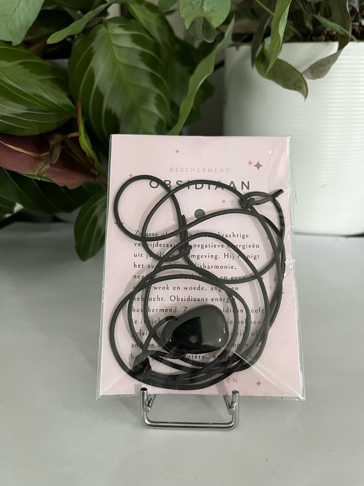 Hanger obsidiaan setje