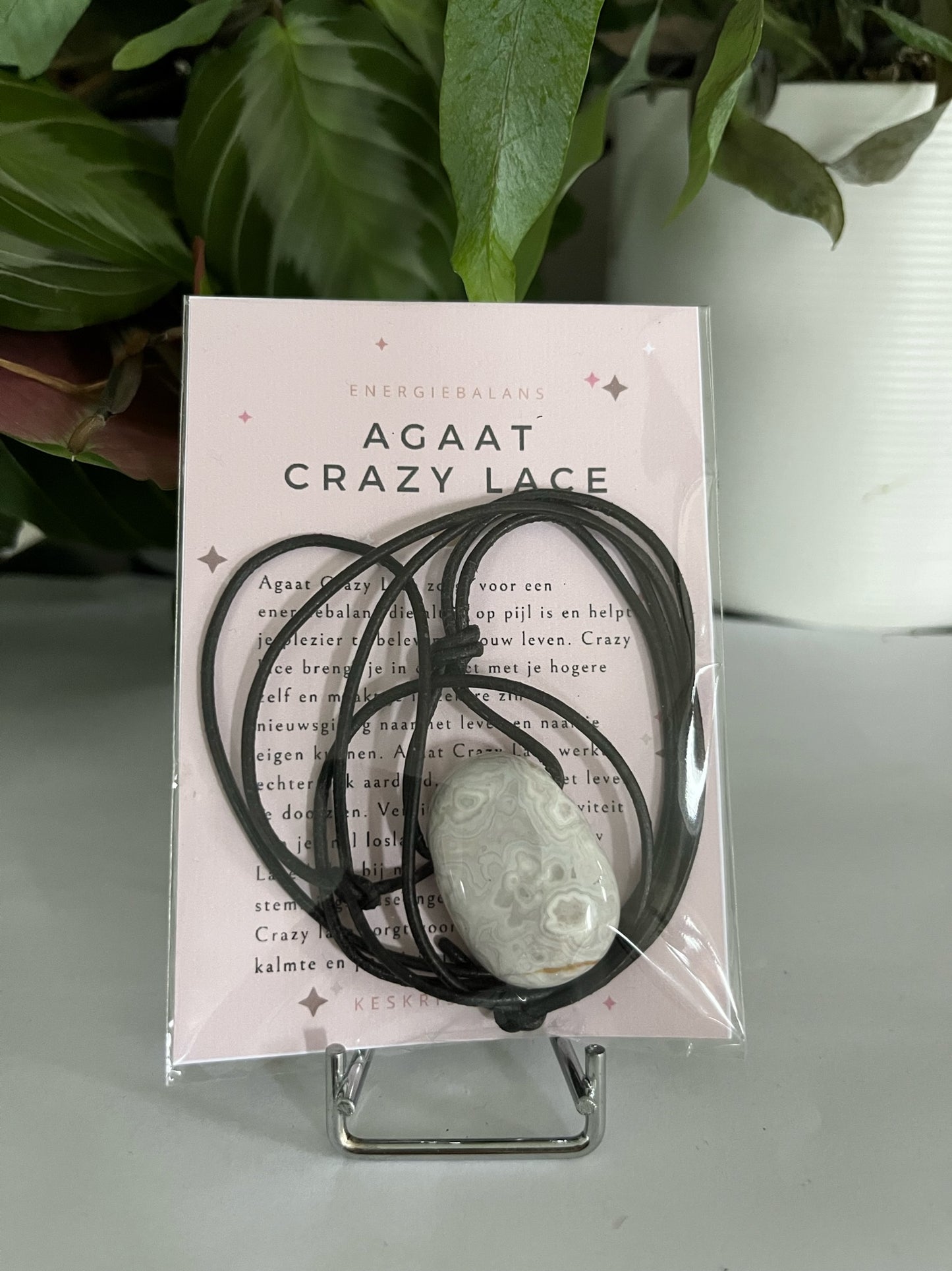 Hanger Crazy lace agaat setje
