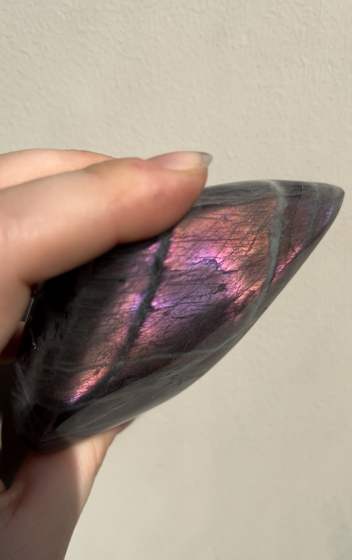 Labradoriet Free form roze #05