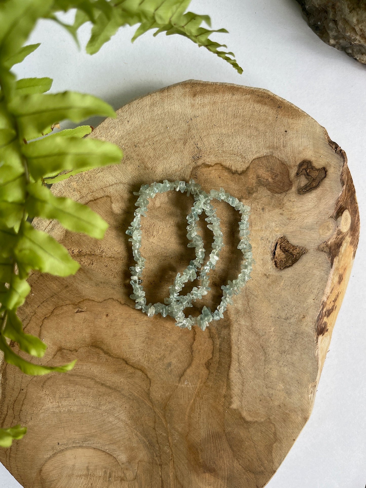 Split armband Aquamarijn