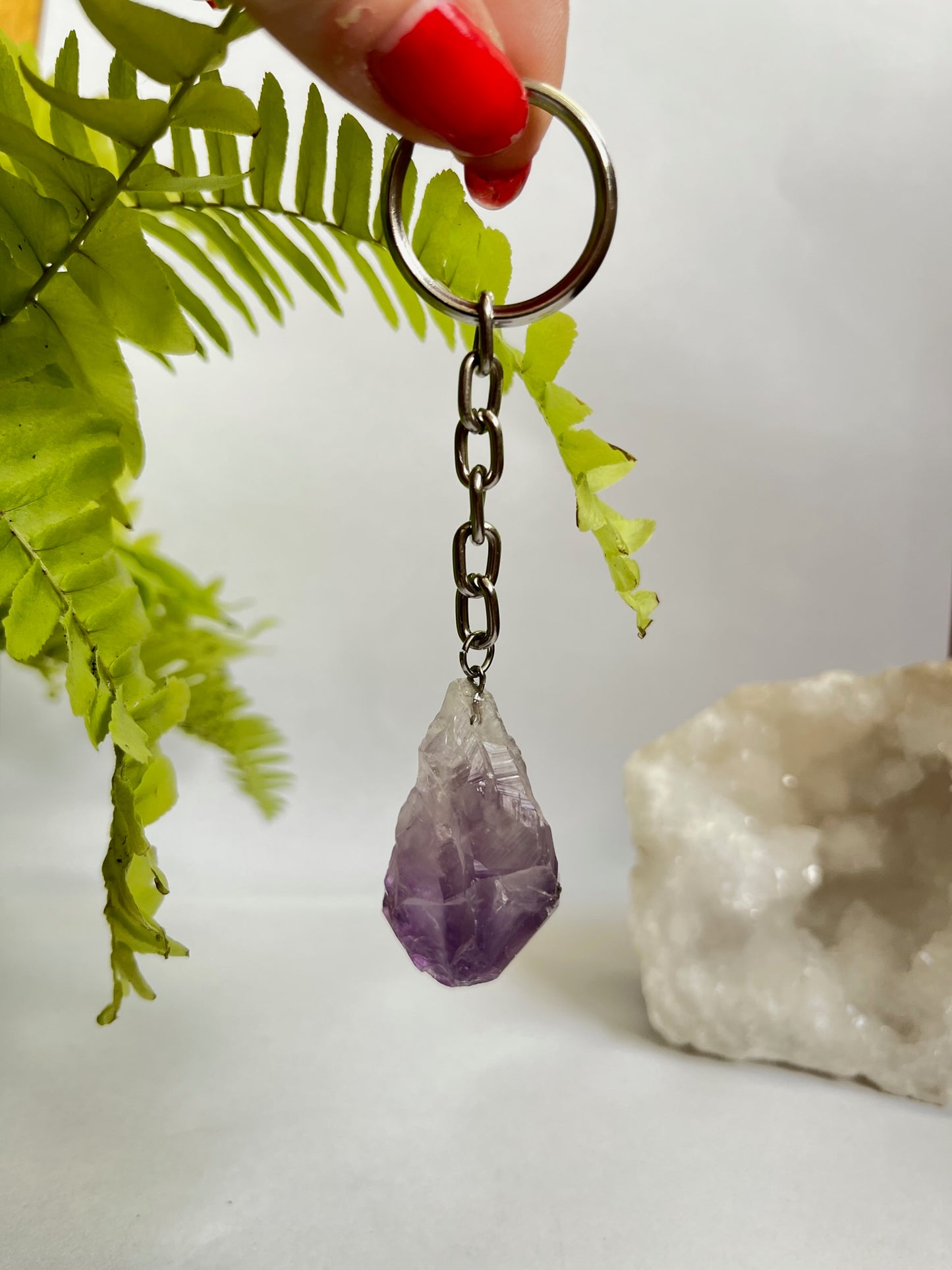 Amethist sleutelhanger