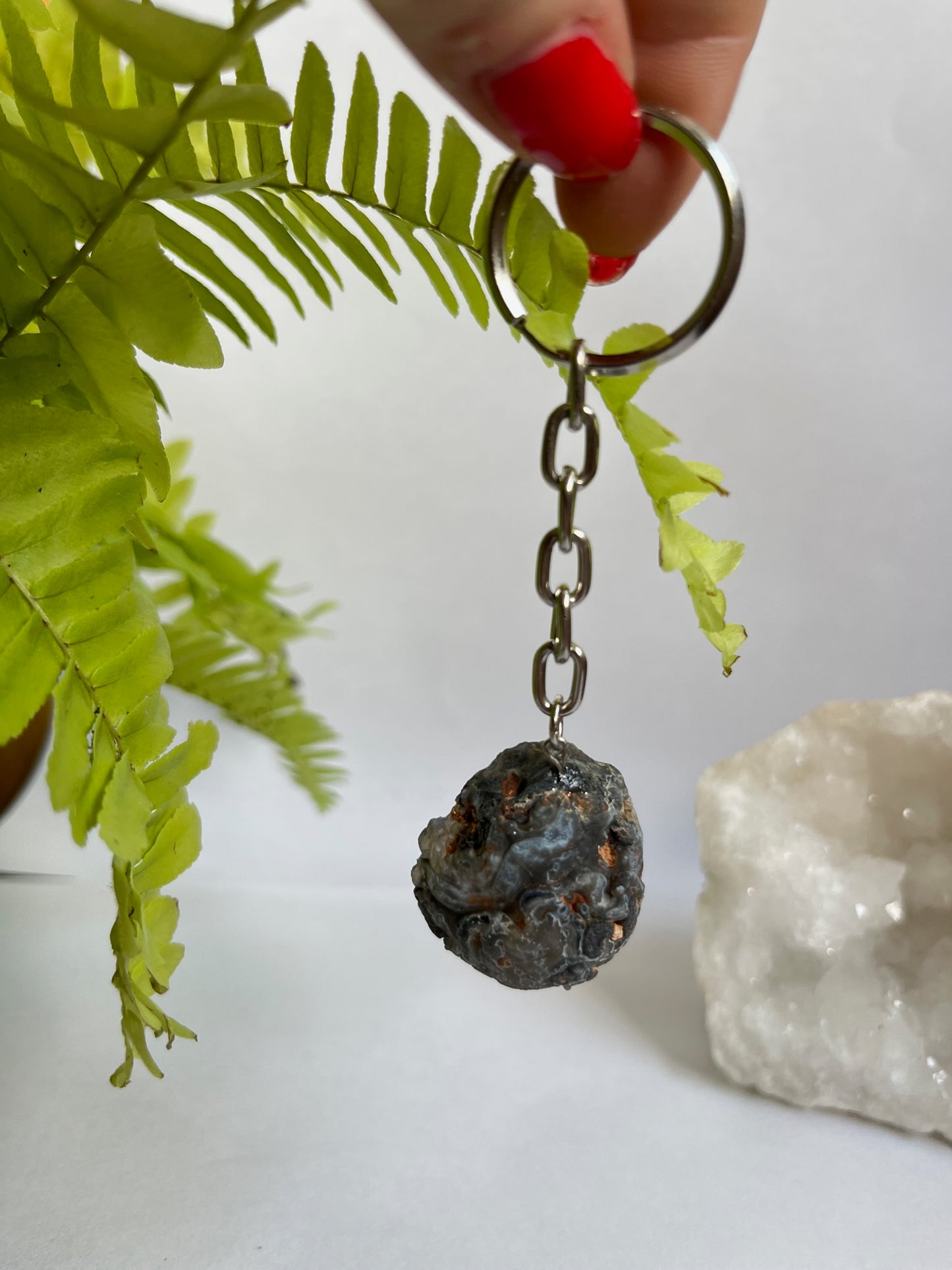 Geode sleutelhanger