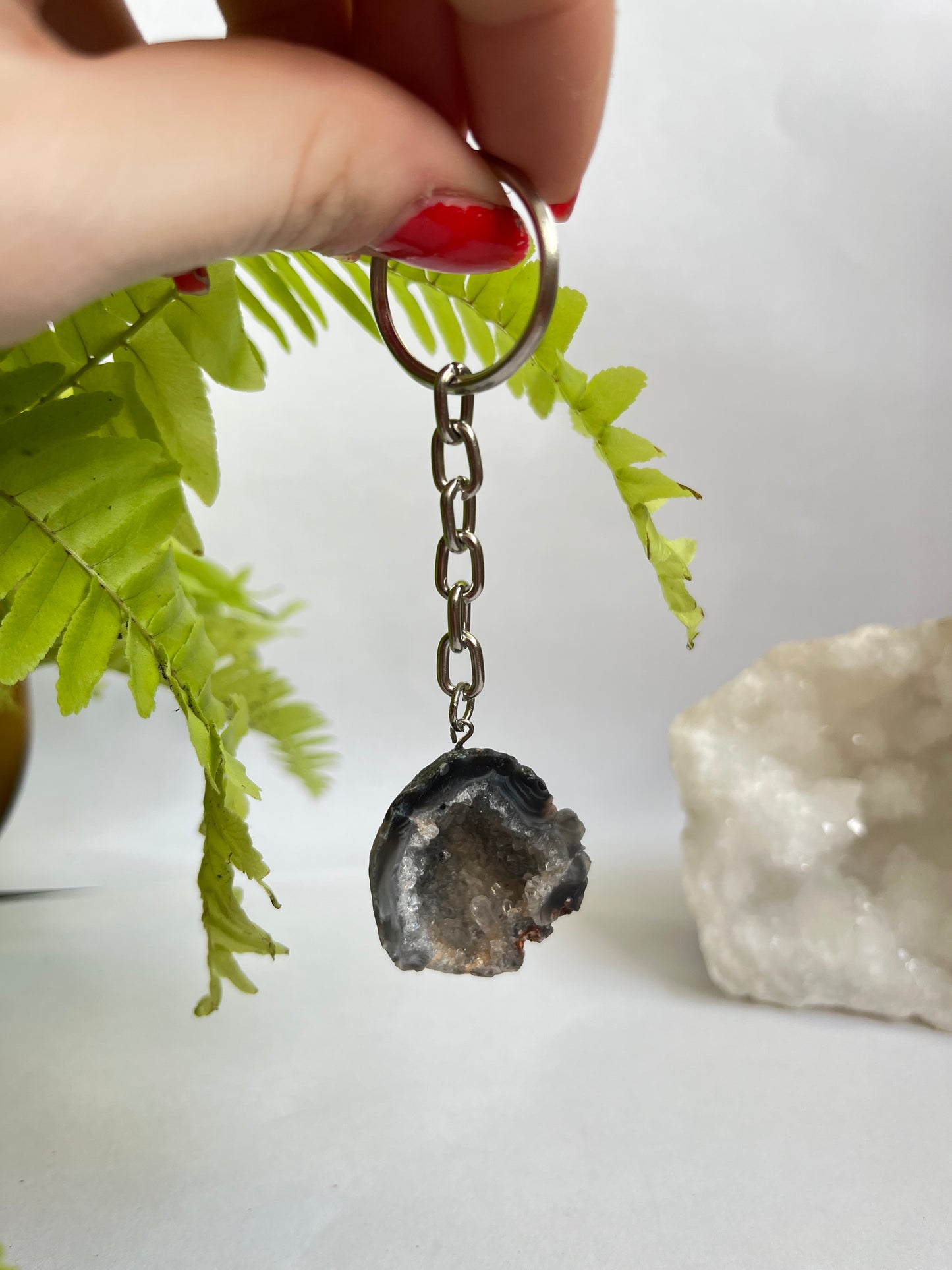 Geode sleutelhanger