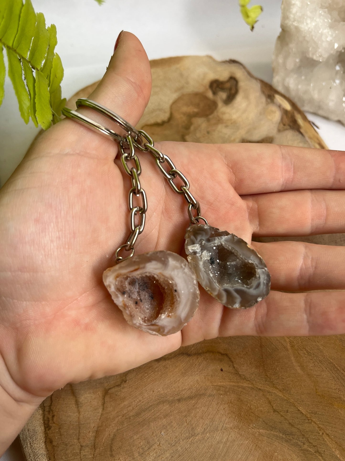 Geode sleutelhanger
