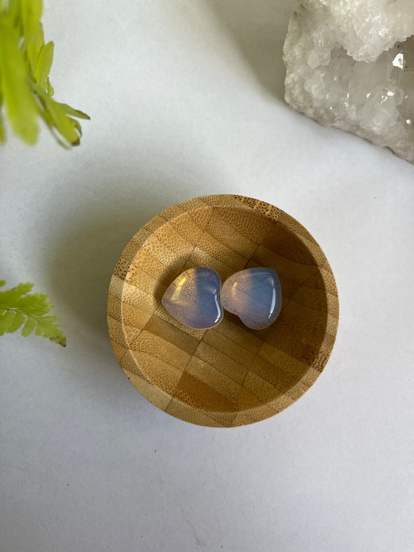 Mini hart opaliet trommelsteen