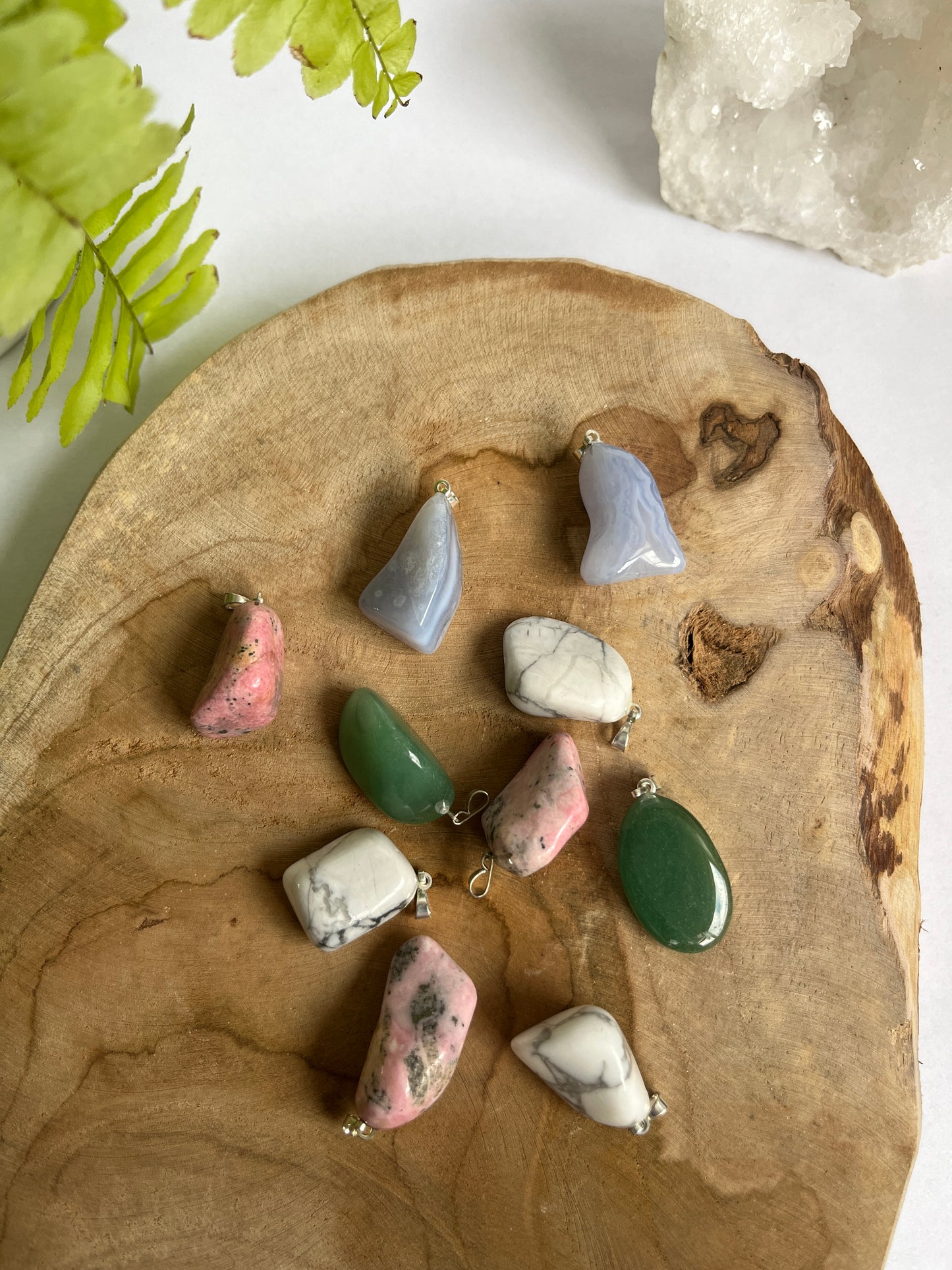 Hanger chalcedoon blauw