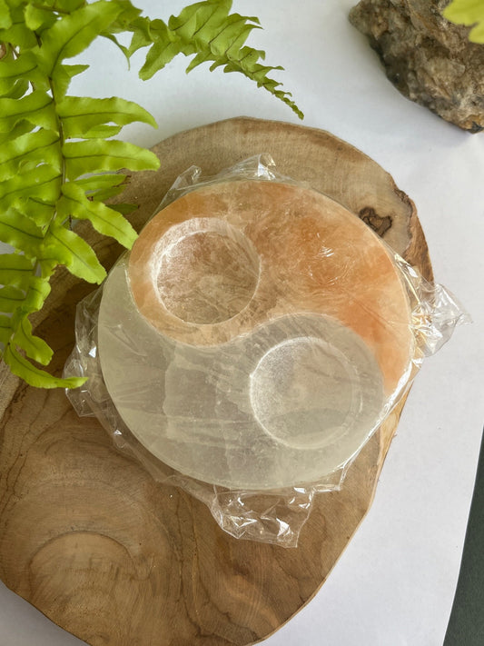 Ying Yang Seleniet waxine houder klein